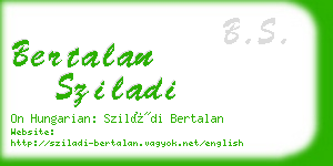 bertalan sziladi business card